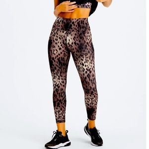 Fabletics Brown & Black Leopard High-Waist Leggings